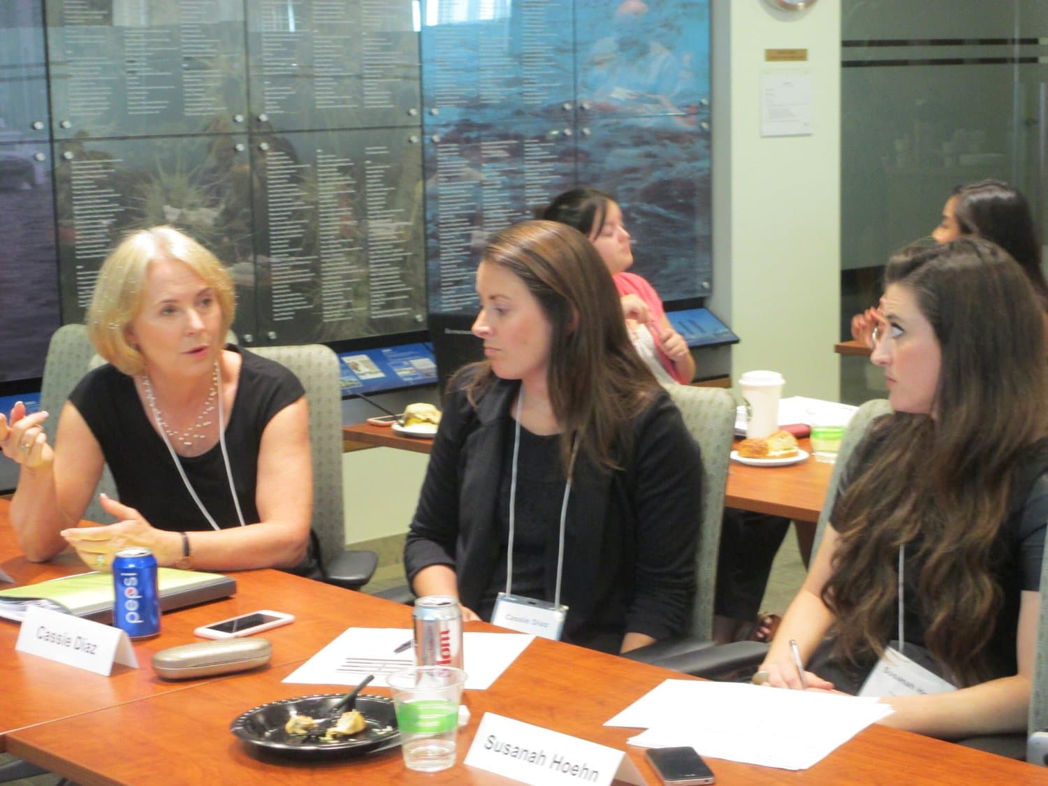 Barbara Burton working with executives